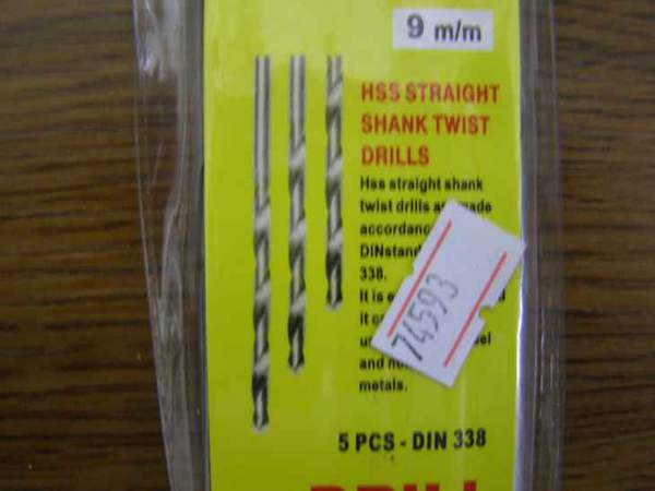 Свердло по металу ч/біле 9 (шт.)