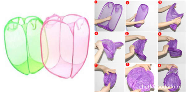 Кошик-сітка  для білизни мал. кольор. (30*50)см №СБ-1 (120) (шт.)