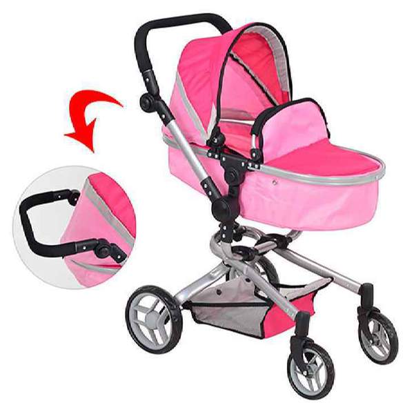 Коляска 9695 (3шт) для ляльки, зимова, регул. ручка, колеса 4шт, кошик, у кор-ці, 61-39-19см (шт.)