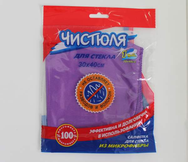 Серветка з мікрофібри "Для скла 30*30" №650 (шт.)