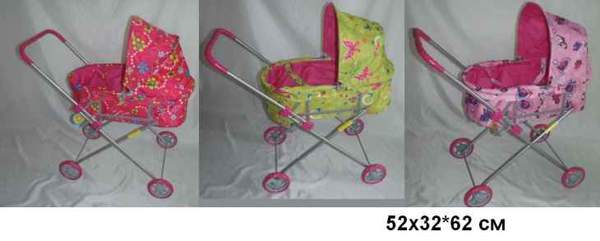 Коляска MELOBO 9308 (HT) для ляльки зірочки/єдиноріжки/серця 3кол.63,5*36*73 кул. /4/ (шт.)