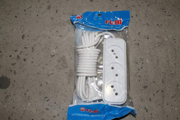 Подовжувач №FB3000A-3М 3розетки 3м простий (№2303А) (№А609) (60) (шт.)