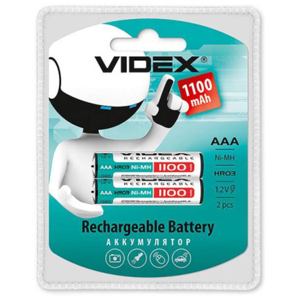 акам   Videx R03 1100mAh 2 бл, /20/200 (шт.)