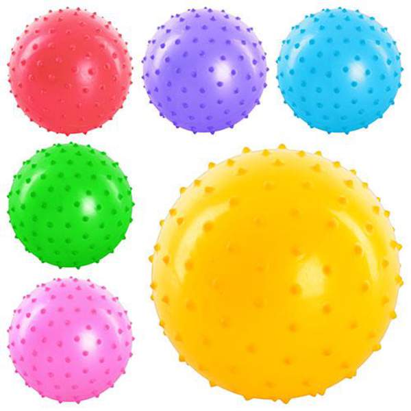 М'яч масажний MS 0663 (250шт) 5 дюймів, ПВХ, 30г, 6 кольорів (шт.)