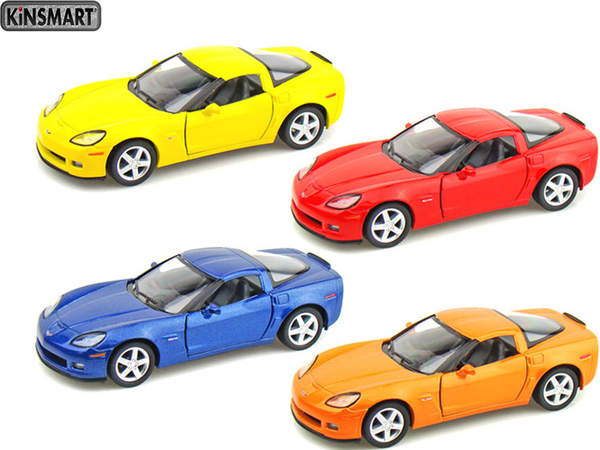 Модель легкова 5' KT5320W CHEVROLET CORVETTE Z06 (2007) метал.інерц.відкр.дв.1:36 кор./96/ (шт.)
