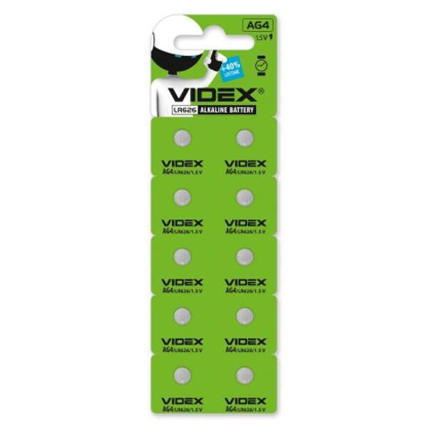 Батарейки Videx AG4 LR626 Alkaline 10 шт. (шт.)
