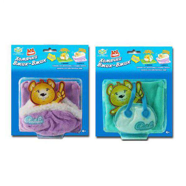 S Сумочка EJ 80000-1 R (144шт) для хомячка, 2 види (кроватка), з ковдрою, на листі,(АКЦІЯ) (шт.)