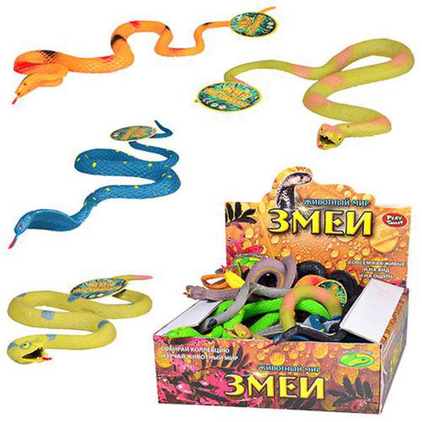 JT Рептилія 7213 (864шт) змії, 60см, 5 видів, 24 шт в дисплеї, 21,5-19,5-7см (шт.)