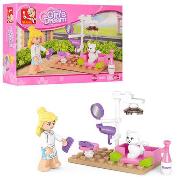 Конструктор SLUBAN M38-B0515 (64шт) салон краси для тварин, фігурка, 30дет, в кор-ці, 14-9,5-4,5см (шт.)