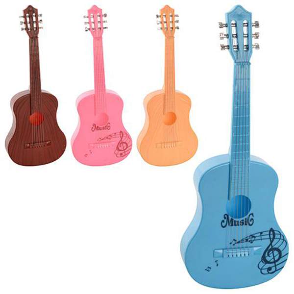 Гітара HR186AB (144шт) 27,5-10,5-3см, струни 6шт, 4 кольори, в кульку, 14,5-32-3см (шт.)
