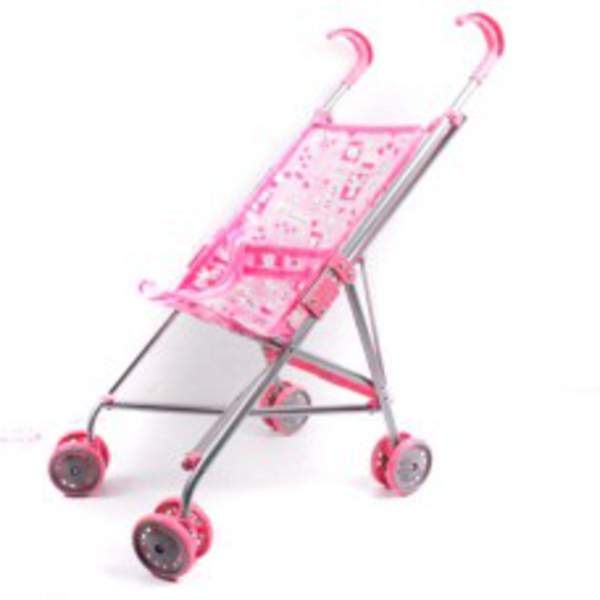 Коляска 9302 W-B (12шт) для ляльки,заліз,,дв.колеса,поворот,сіт-сумка,вис до ручки53см, 64-13-1см (шт.)